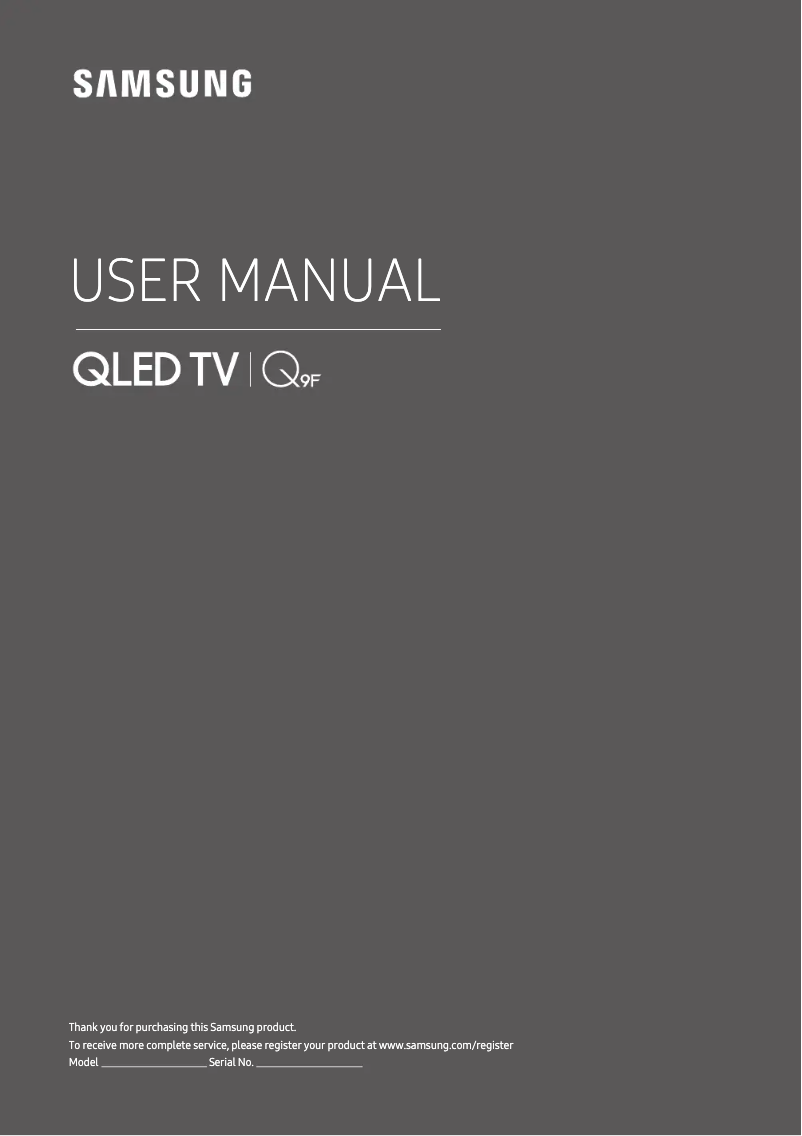 Image de la première page du manuel de l'appareil QE88Q9FAMT
