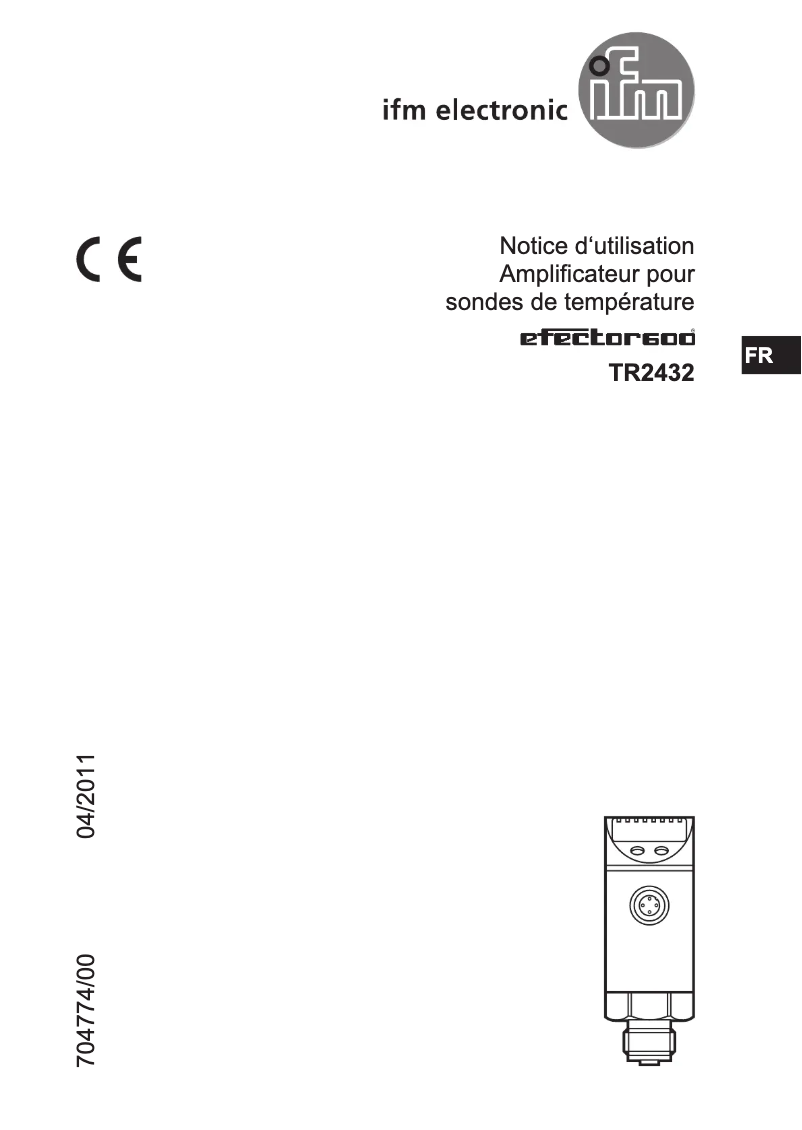 Image de la première page du manuel de l'appareil TR2432