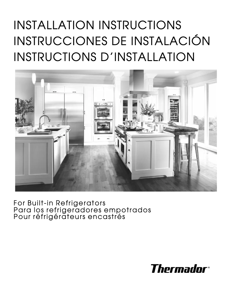 Página 1 del manual Guía de instalación Thermador T48BD820NS