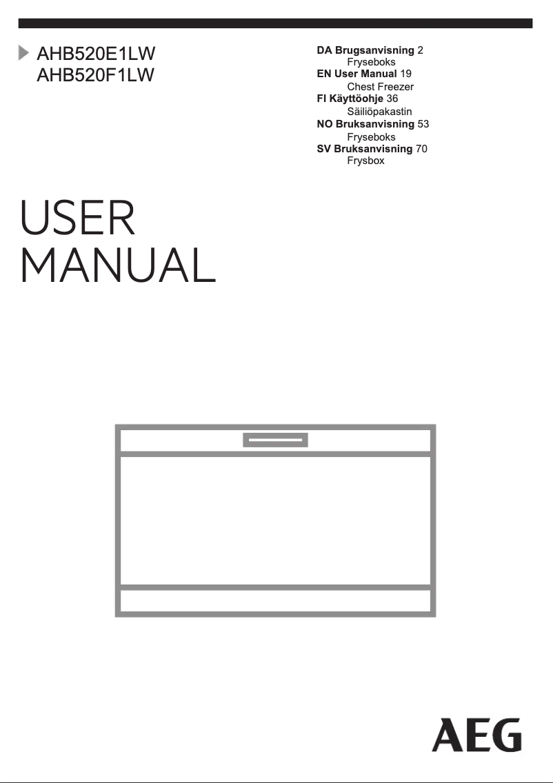 Page 1 de la notice Manuel utilisateur Electrolux AHB520E1LW