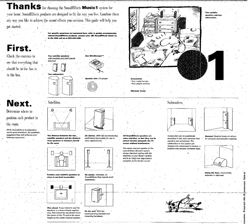 Page n°1 - Manuel utilisateur JBL SoundEffect Music 1