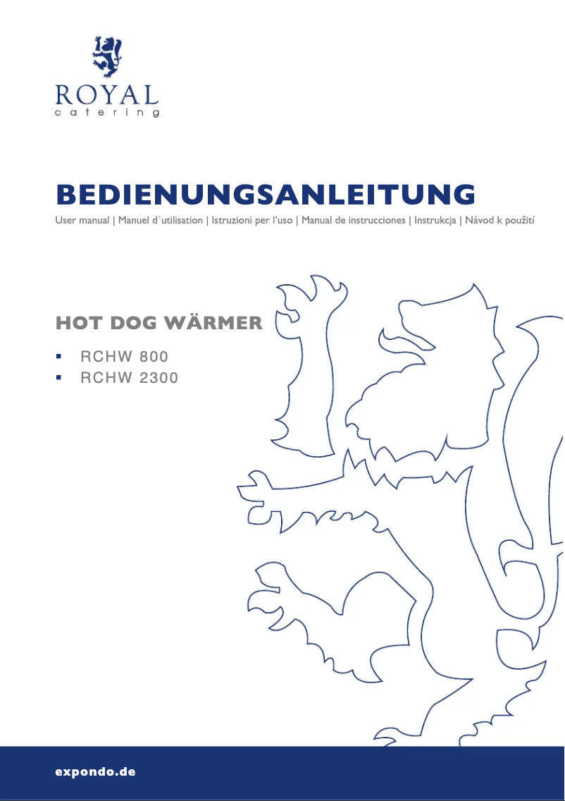 Image de la première page du manuel de l'appareil RCHW-800