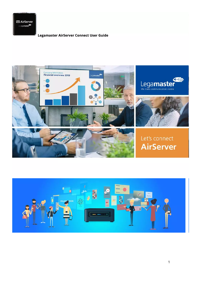 Image de la première page du manuel de l'appareil AirServer Connect