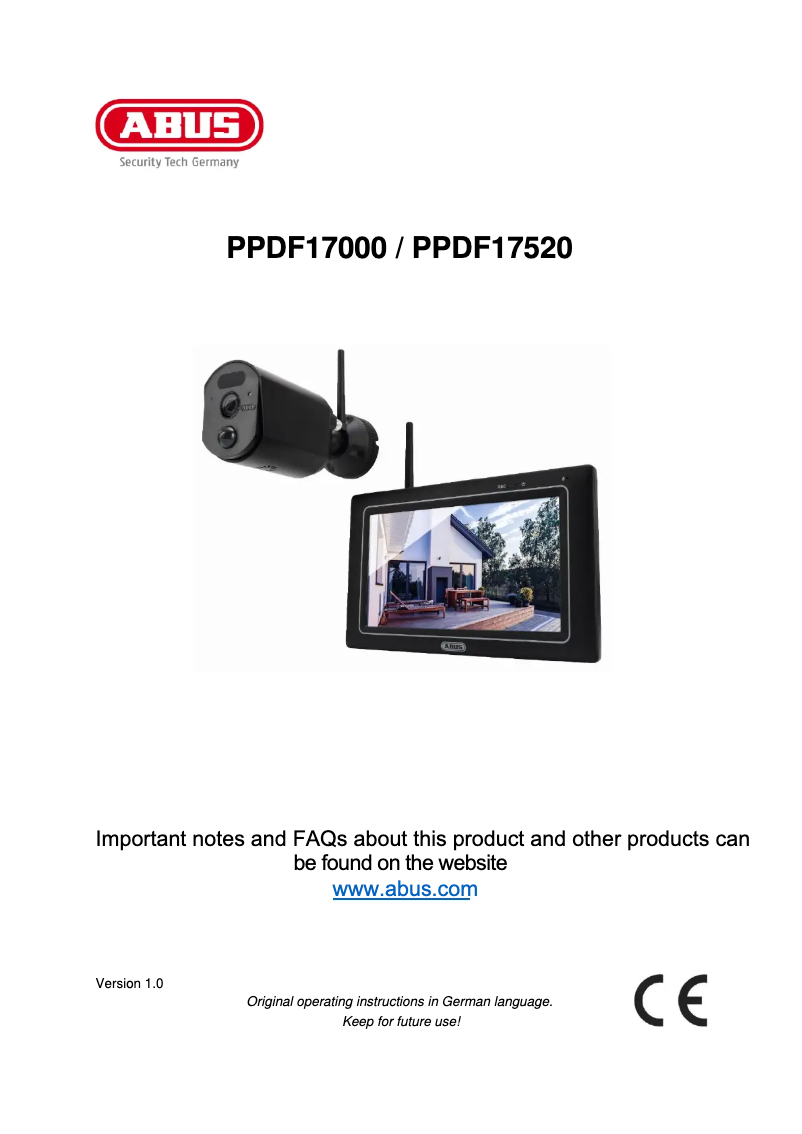 Page 1 de la notice Mode d'emploi Abus PPDF17520