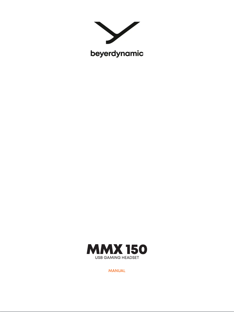 Page n°1 - Manuel utilisateur Beyerdynamic MMX 150