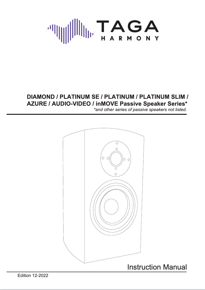 Page 1 de la notice Manuel utilisateur Taga Harmony Azure C-40 v.2