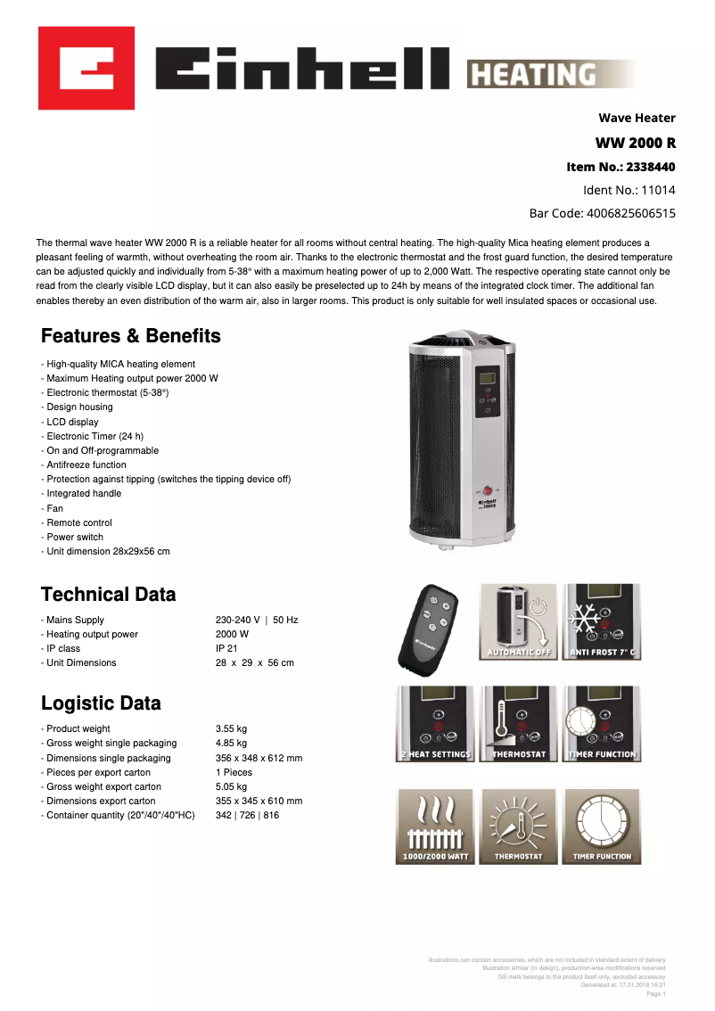 Image de la première page du manuel de l'appareil WW 2000 R