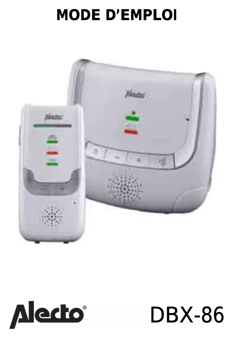 Page 1 de la notice Manuel utilisateur Alecto DBX-86 ECO