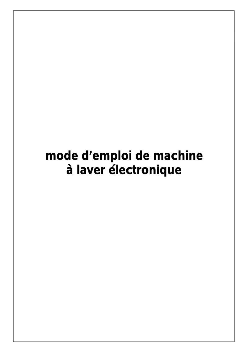 Page n°1 - Manuel utilisateur Waltham JUNDA 1206 BX WAV 10