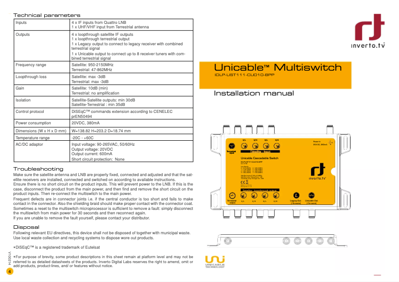 Page n°1 - Manuel utilisateur Inverto Black Pro