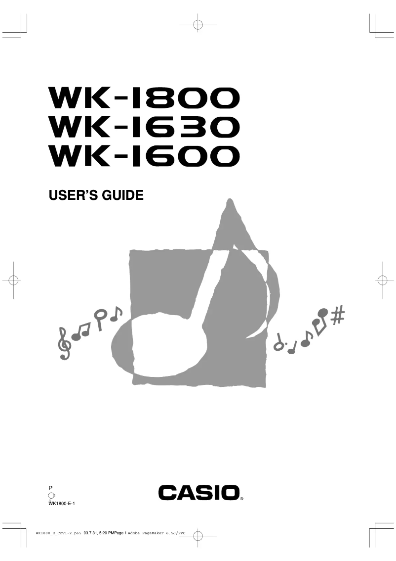 Image de la première page du manuel de l'appareil WK-1630