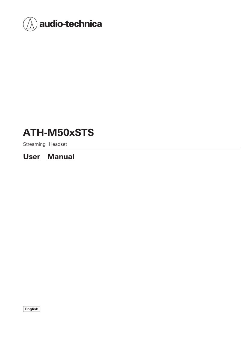 Page 1 de la notice Manuel utilisateur Audio-Technica ATH-M50xSTS