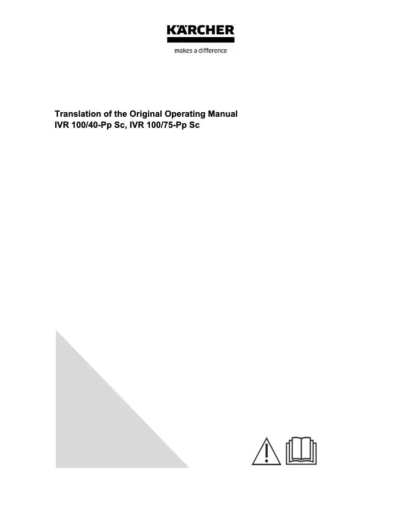 Page n°1 - Manuel utilisateur Kärcher IVR 100/75-Pp Sc