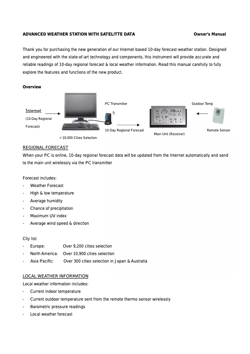 Page n°1 - Manuel utilisateur Ventus W194