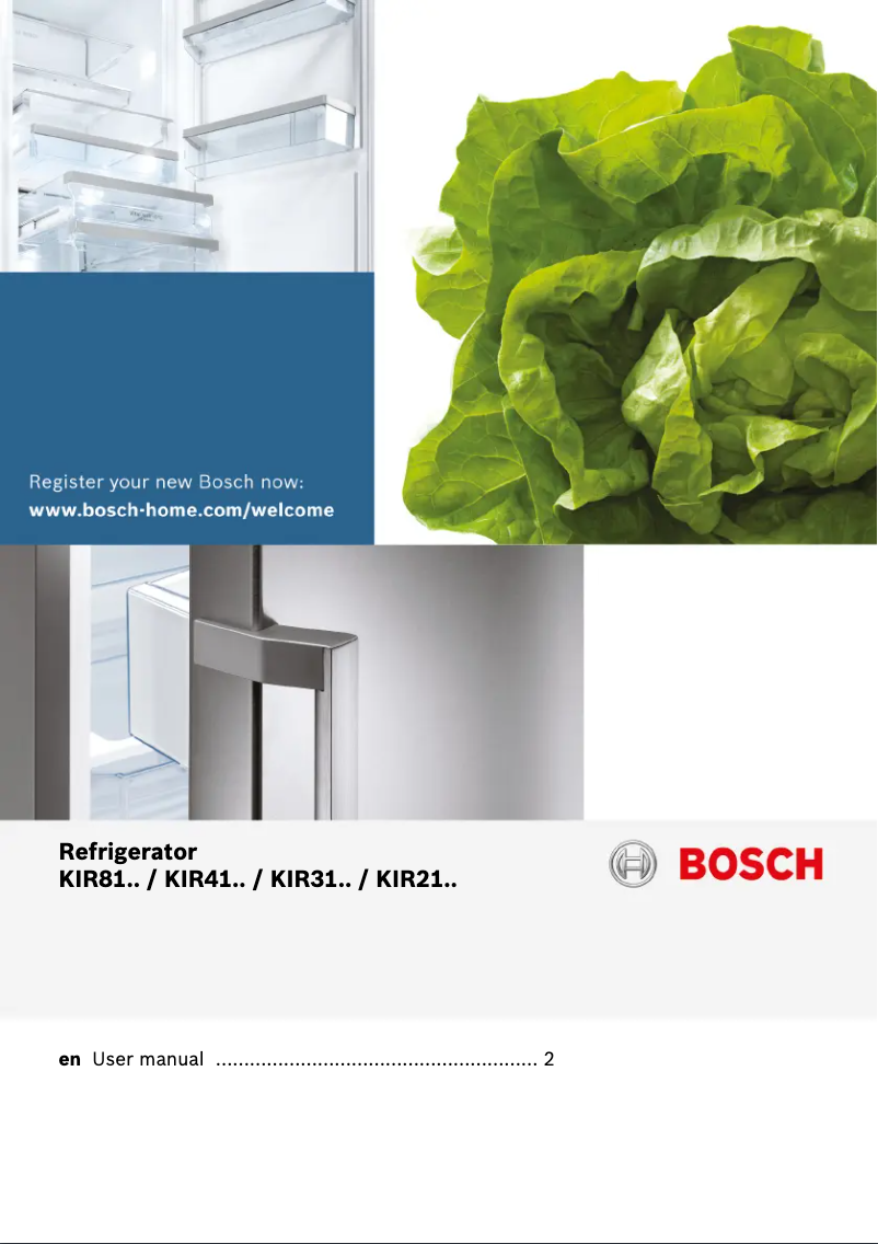 Page 1 de la notice Manuel utilisateur Bosch KIR41VS30G