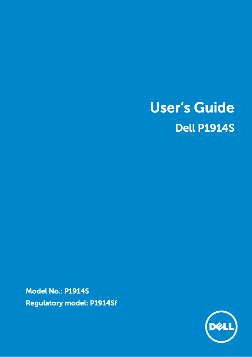Page n°1 - Manuel utilisateur Dell Professional P1914S