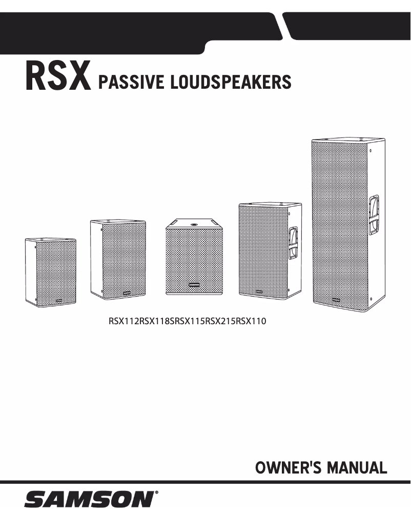 Image de la première page du manuel de l'appareil RSX115