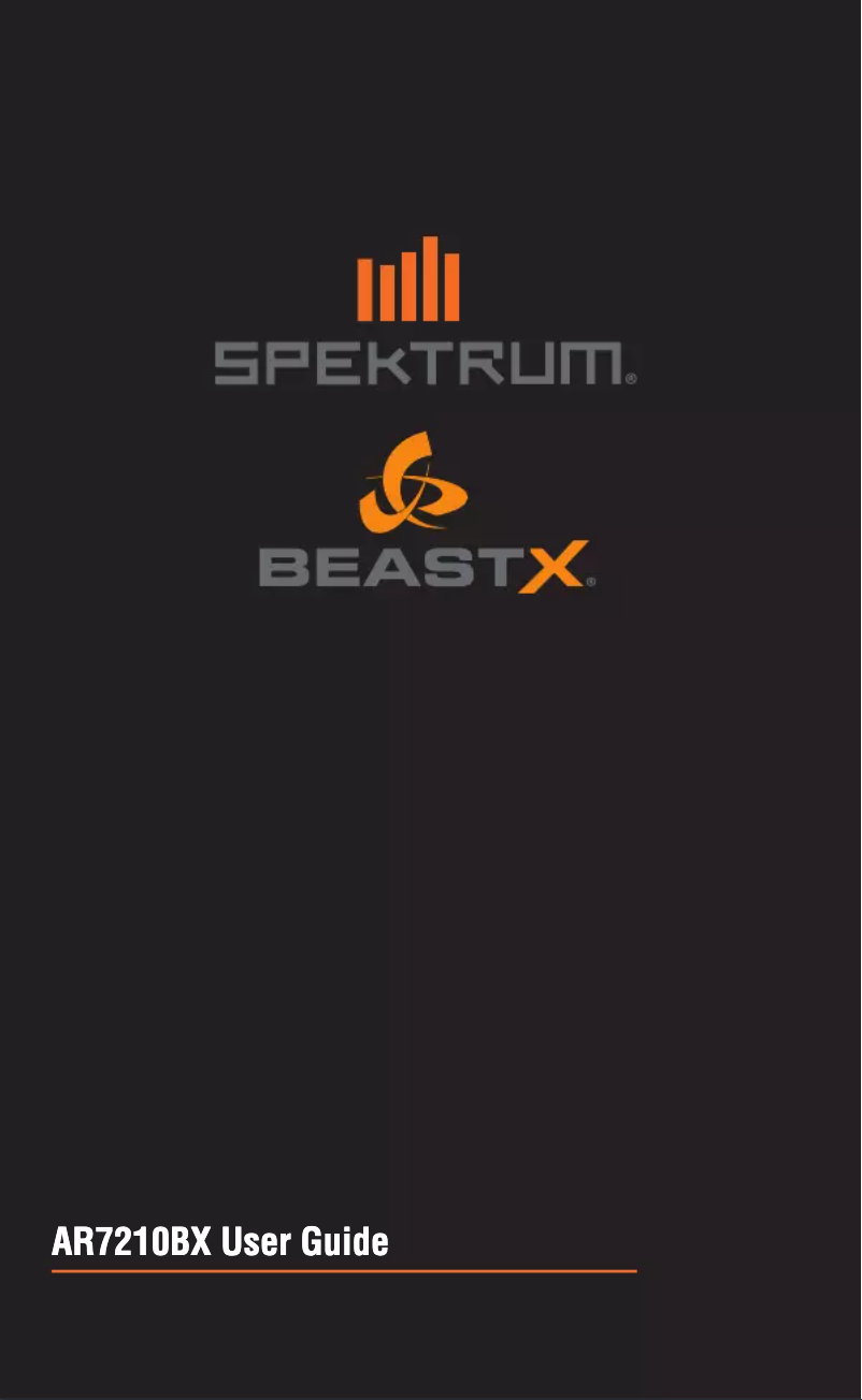 Page 1 de la notice Manuel utilisateur Spektrum BeastX AR7210BX