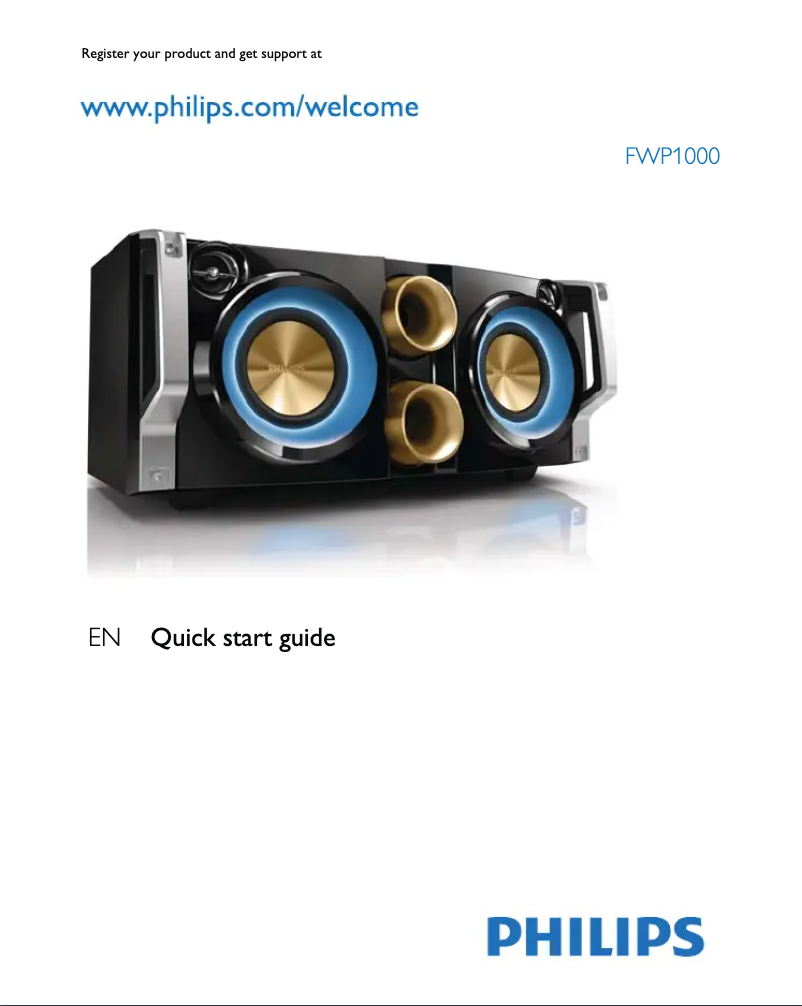 Image de la première page du manuel de l'appareil FWP1000