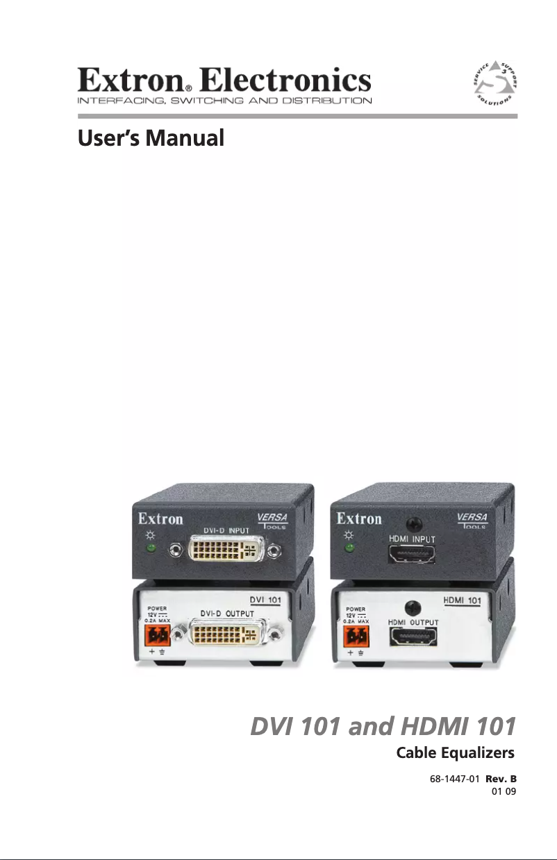 Image de la première page du manuel de l'appareil DVI 101