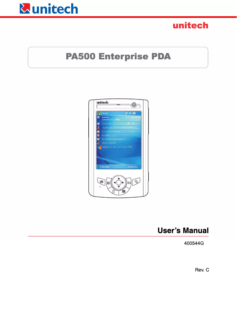 Image de la première page du manuel de l'appareil PA500