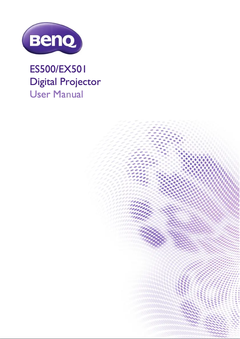 Page n°1 - Manuel utilisateur BenQ EX501
