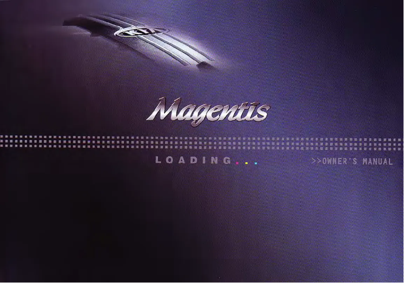 Image de la première page du manuel de l'appareil Magentis (2004)