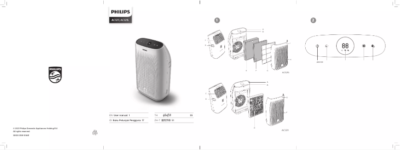 Page 1 de la notice Manuel utilisateur Philips AC1211