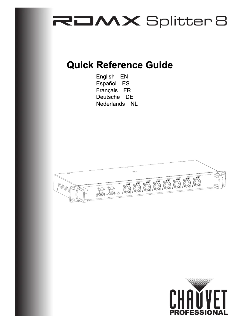 Image de la première page du manuel de l'appareil RDMX Splitter 8