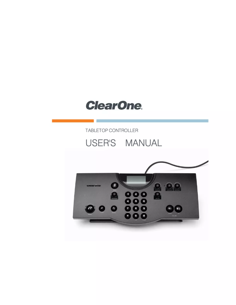 Página 1 del manual Manual de usuario ClearOne Tabletop Controller