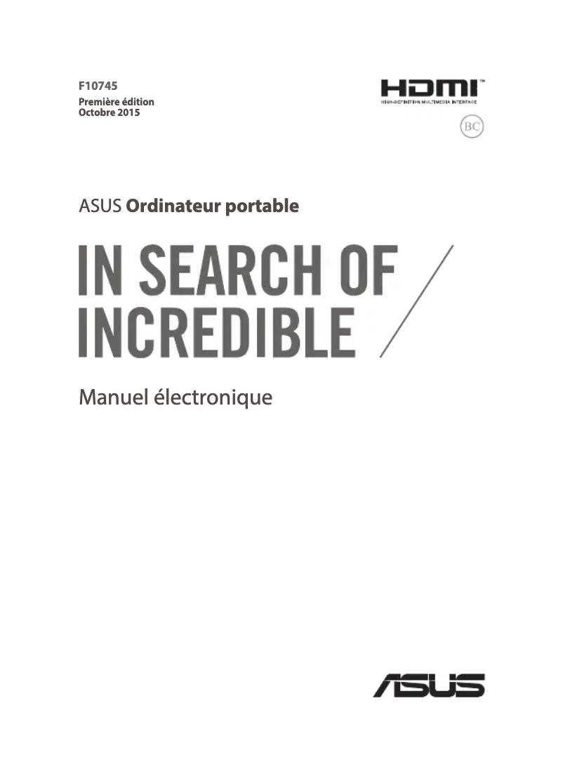Image de la première page du manuel de l'appareil X206HA