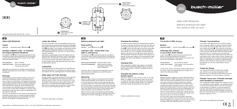 Imagen de la primera página del manual del dispositivo IXXI