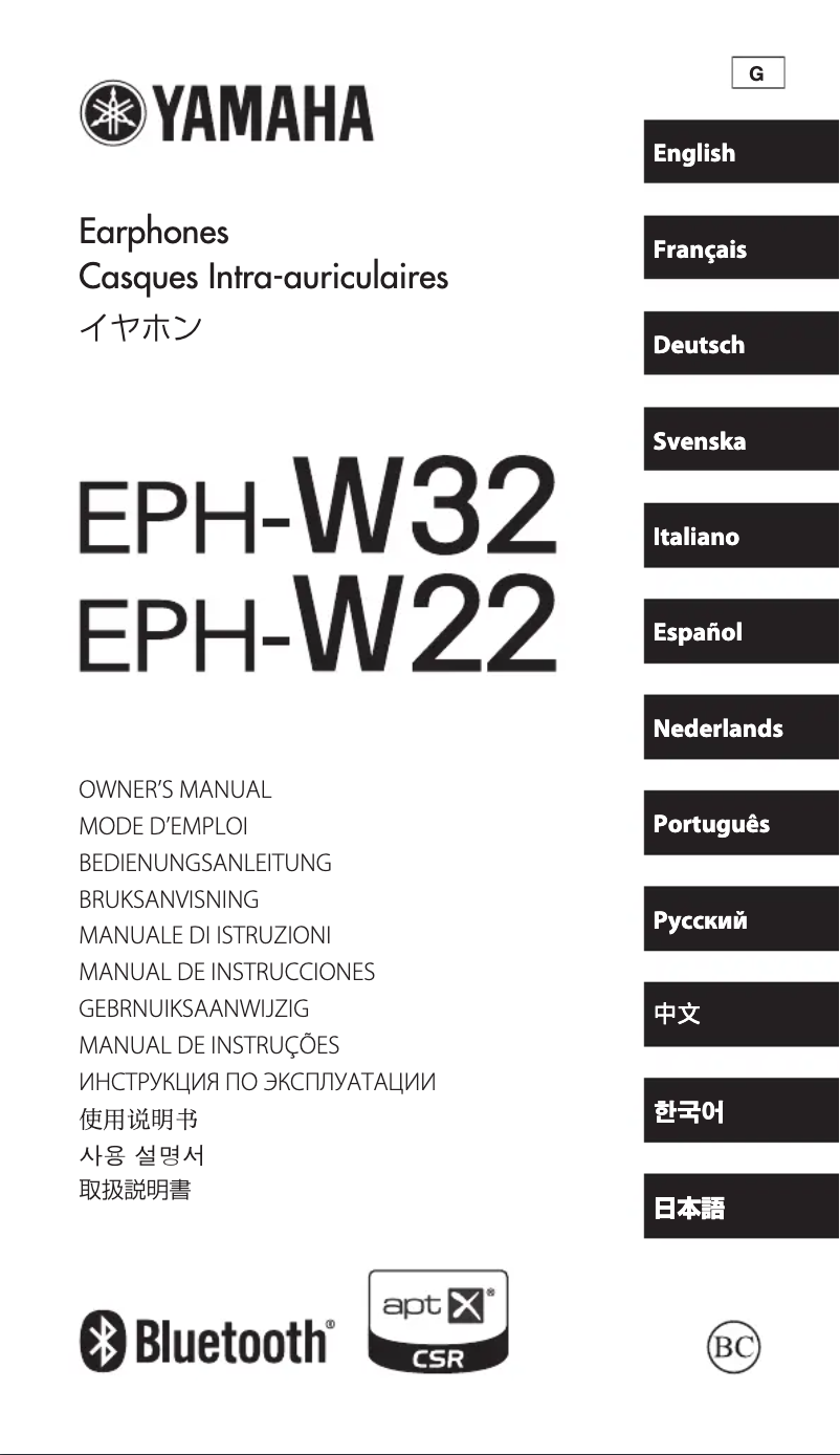 Image de la première page du manuel de l'appareil EPH-W32