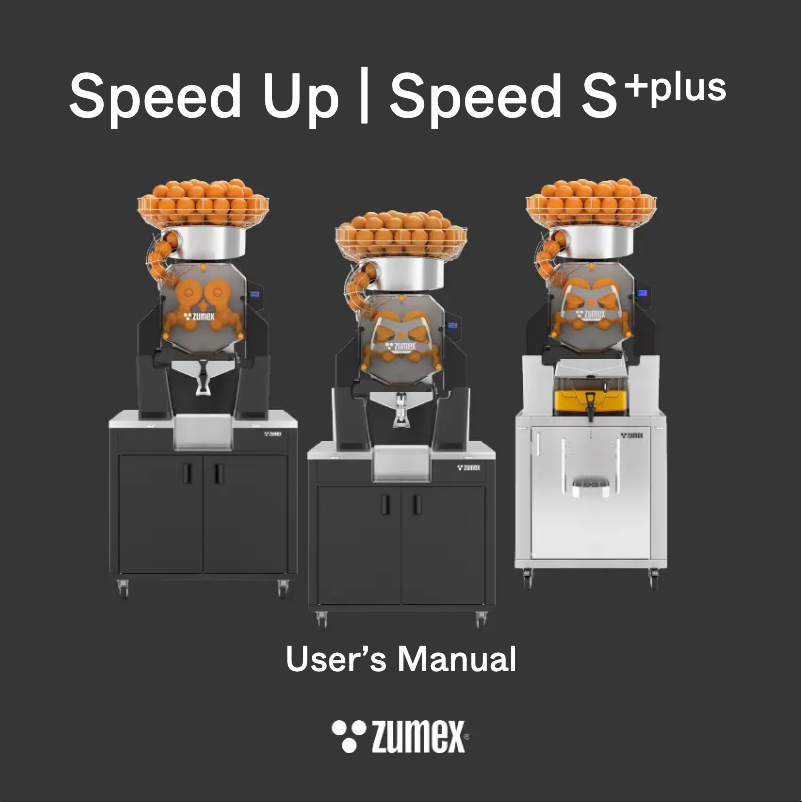 Page n°1 - Manuel utilisateur Zumex Speed up