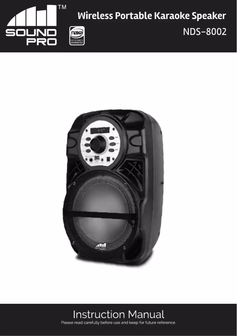 Page n°1 - Manuel utilisateur Naxa Sound Pro NDS-8002