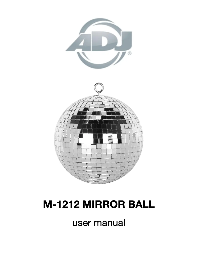 Page 1 de la notice Manuel utilisateur Adj M-1212