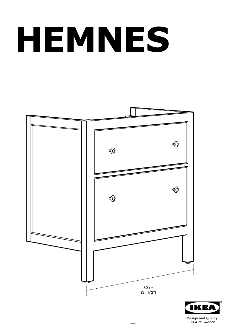 Página 1 del manual Manual de usuario Ikea HEMNES (80x49x89)
