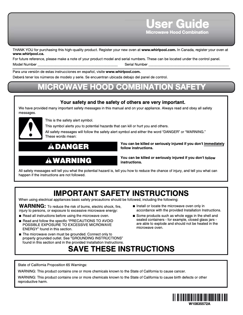 Page 1 de la notice Manuel utilisateur Maytag UMV1160CW