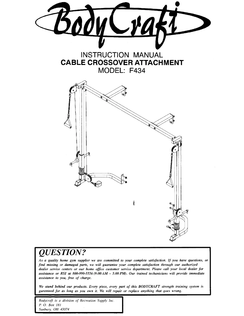 Image de la première page du manuel de l'appareil F434