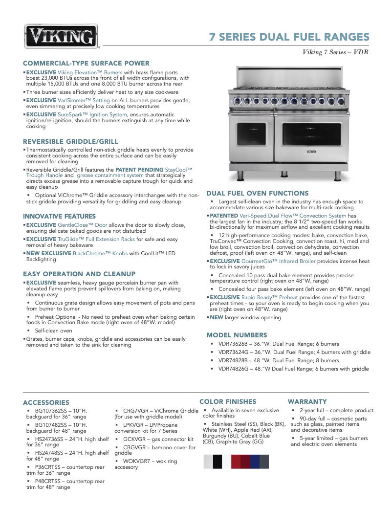 First page image of the manual for VDR74826GCBLP