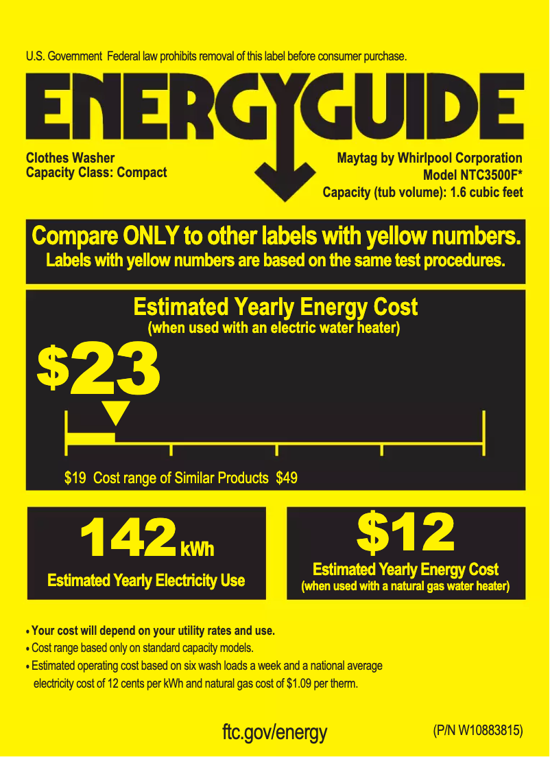 Page n°1 - Guide d'installation Amana NTC3500FW