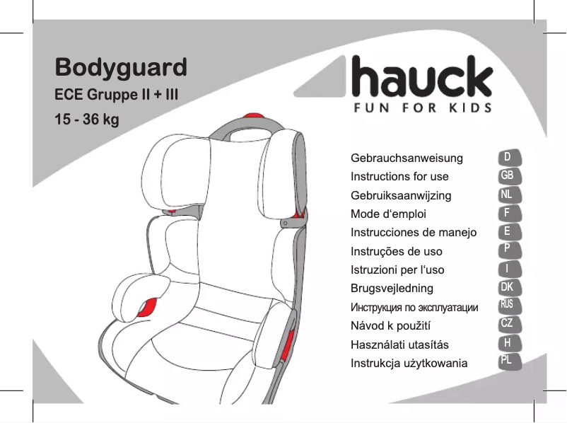 Page 1 de la notice Manuel utilisateur Hauck Bodyguard