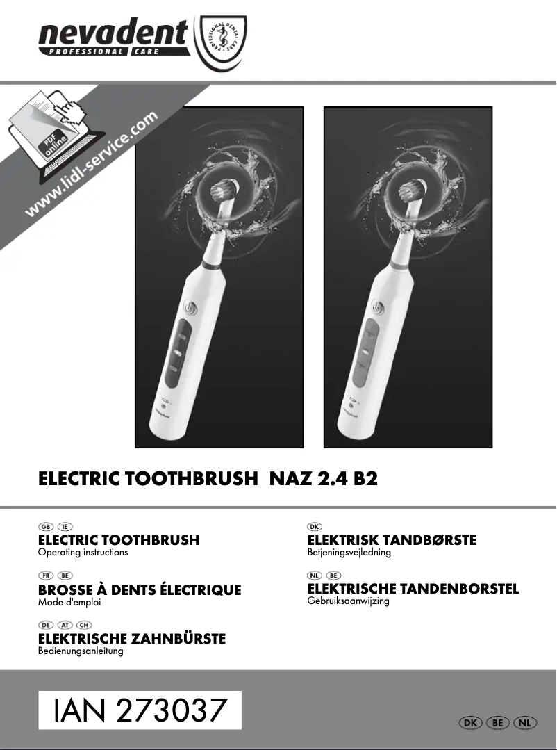 Page 1 de la notice Manuel utilisateur Nevadent NAZ 2.4 B2