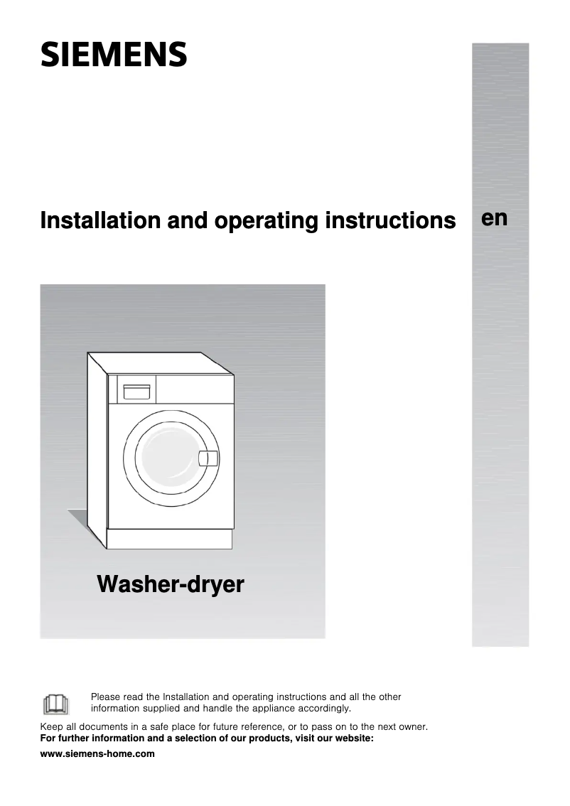 Image de la première page du manuel de l'appareil WK12D320EE