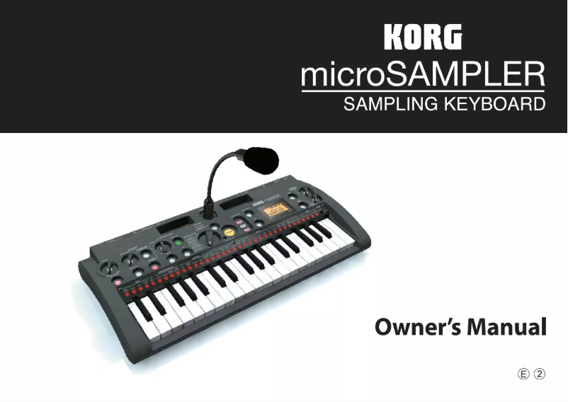 Page n°1 - Manuel utilisateur Korg microSAMPLER