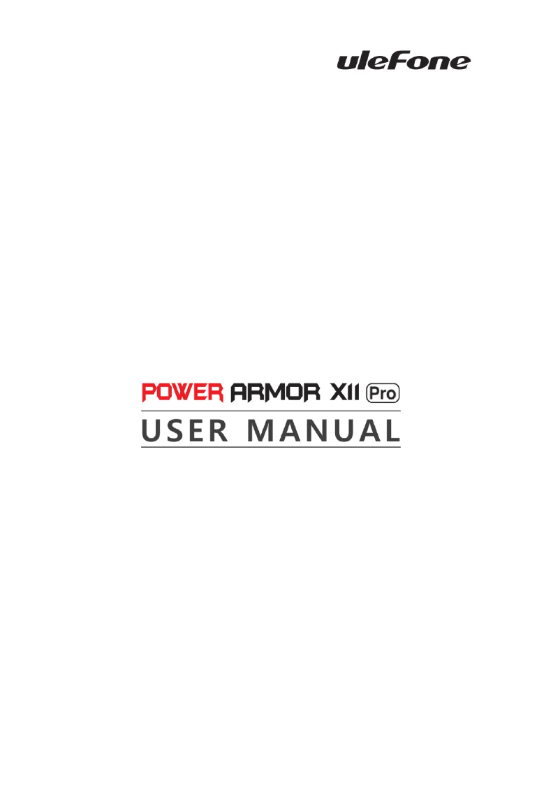 Page n°1 - Manuel utilisateur Ulefone Power Armor X11 Pro