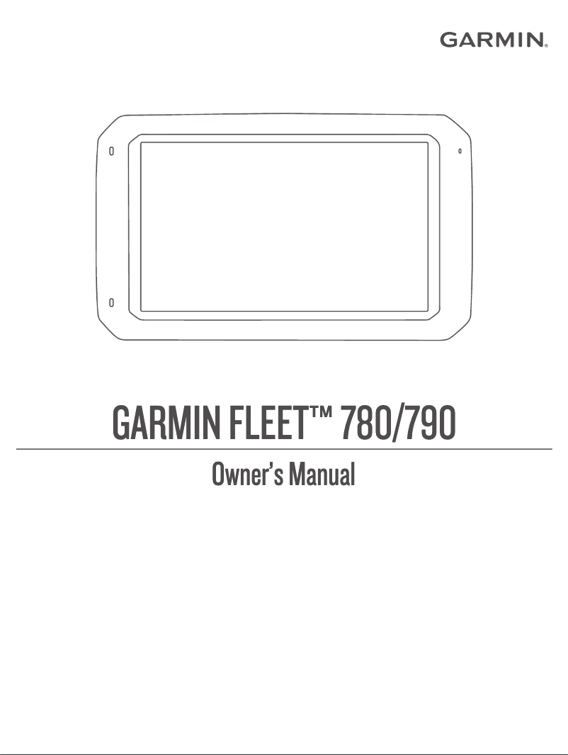 Page 1 de la notice Manuel utilisateur Garmin Fleet 780