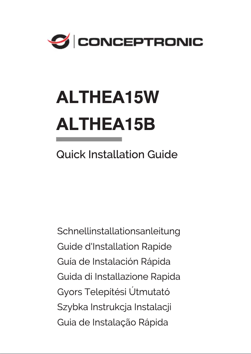 Image de la première page du manuel de l'appareil ALTHEA15B