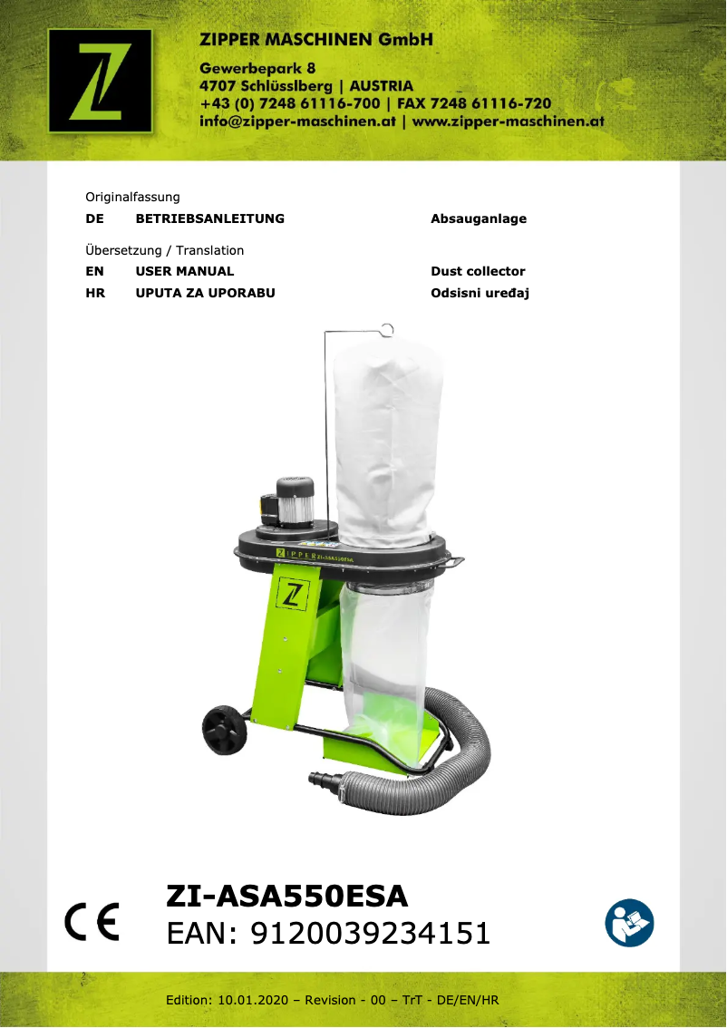 Page n°1 - Manuel utilisateur Zipper ZI-ASA550ESA