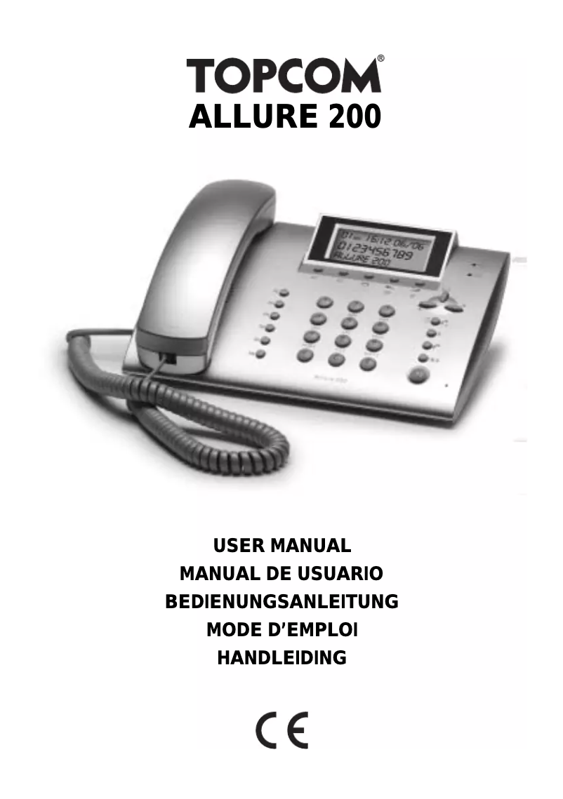 First page image of the manual for Allure 200